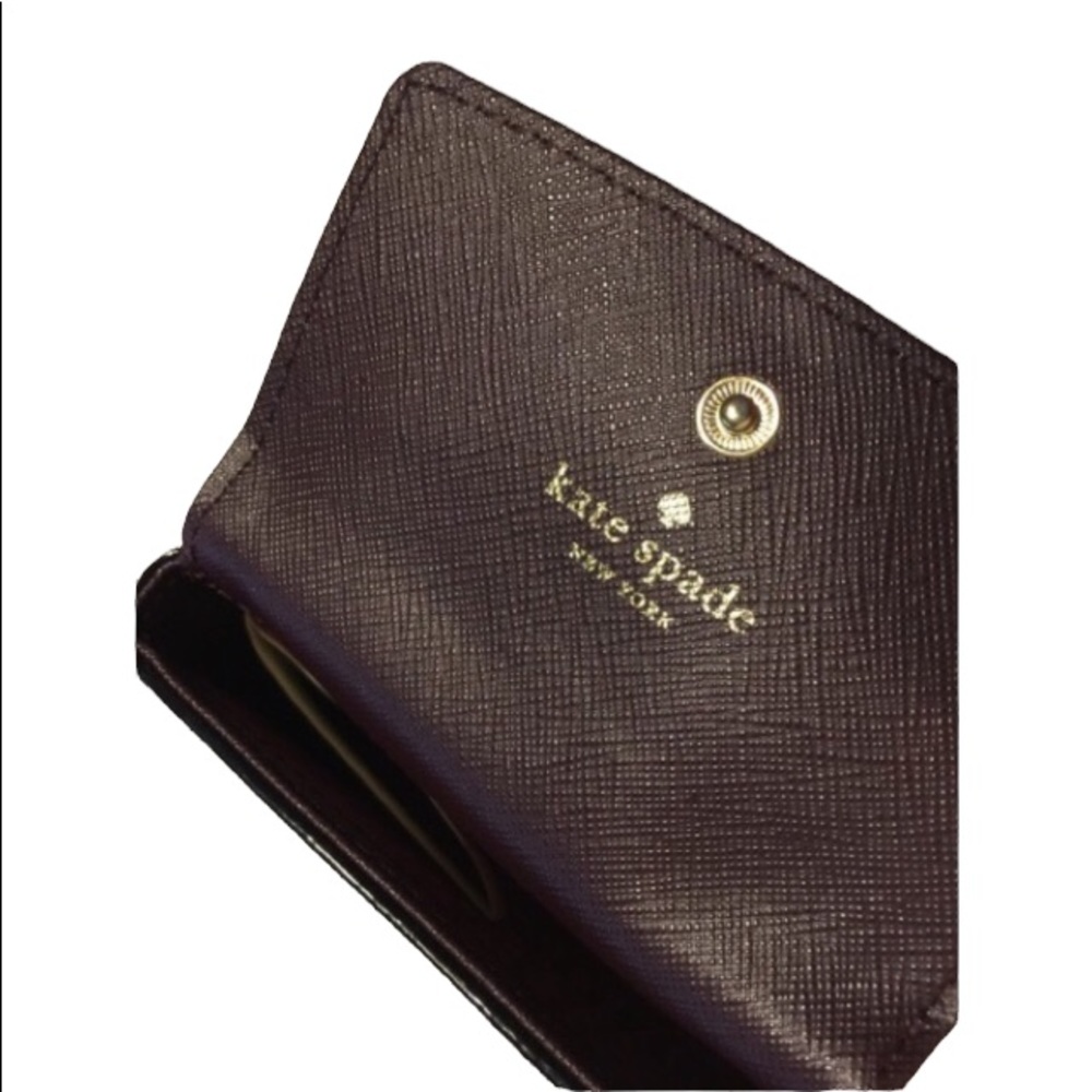 Last 1 ♠️ Kate Spade Laurel Way Large Holly Black Leather Card Case - Picture 8 of 8
